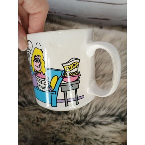 Vintage Applause "I'll Start Tomorrow" Mug Humorous Couch Potato Cup Made in Kor - Picture 5 of 6